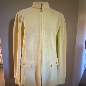 St. John jacket with metallic thread detail